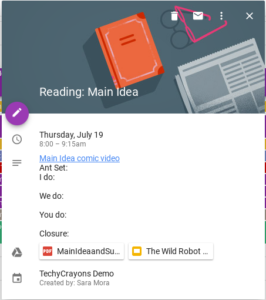 Google Links on Events